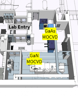 [Drawing of MOCVD Lab Room Layout]