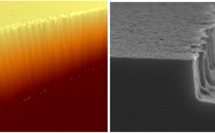 Images of AFM and SEM of line edge roughness
